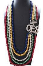 O.E.S. Four Layer Pearl Necklace OES Colors